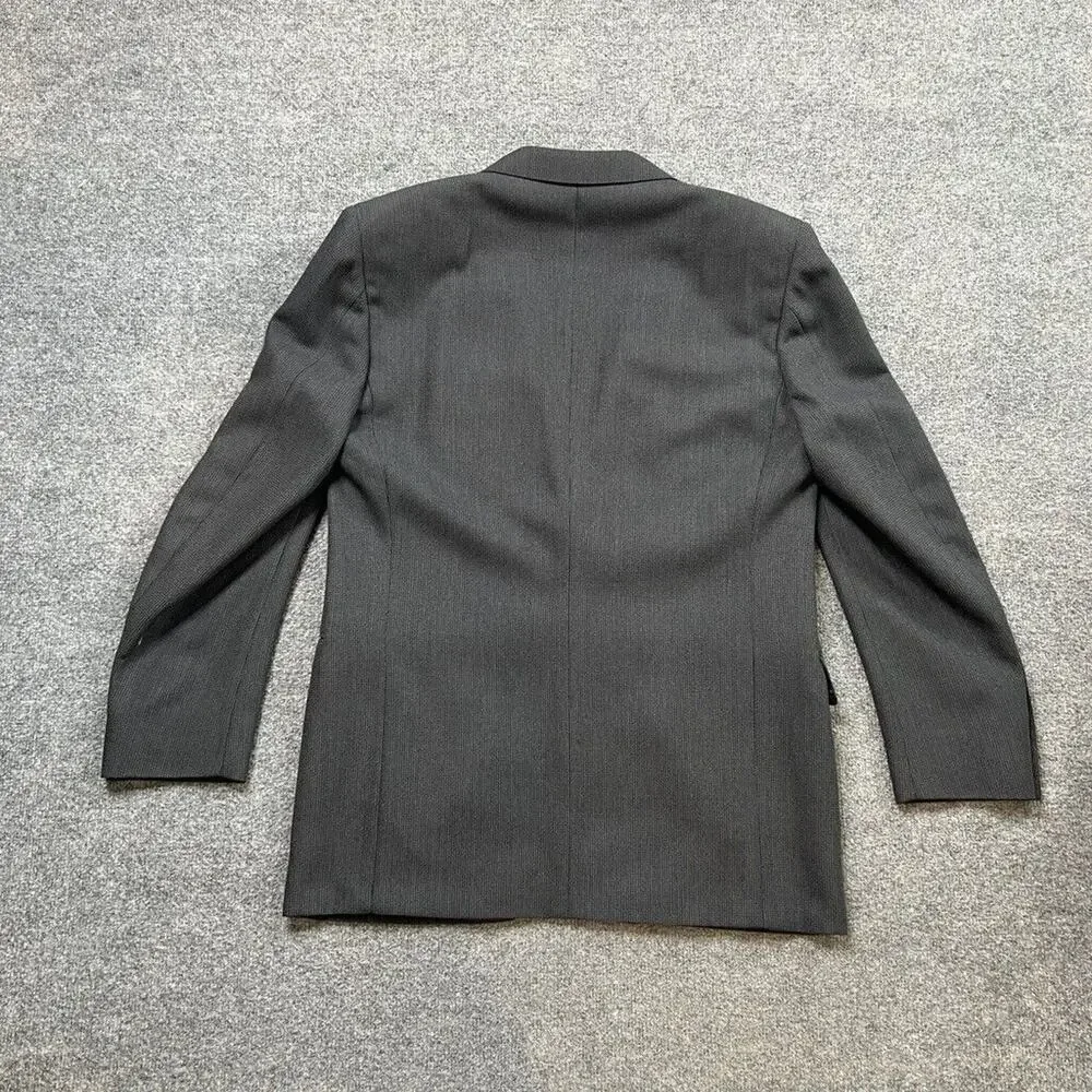 Canali Blazer Mens 42 Graphite Grey Wool 2 Button Notch Lapel Jacket‎ Made Italy